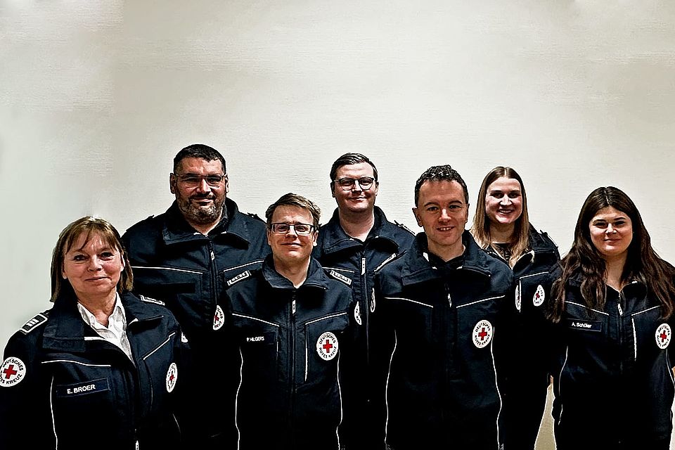 Die Rotkreuzleitung vom DRK OV Schloß Neuhaus